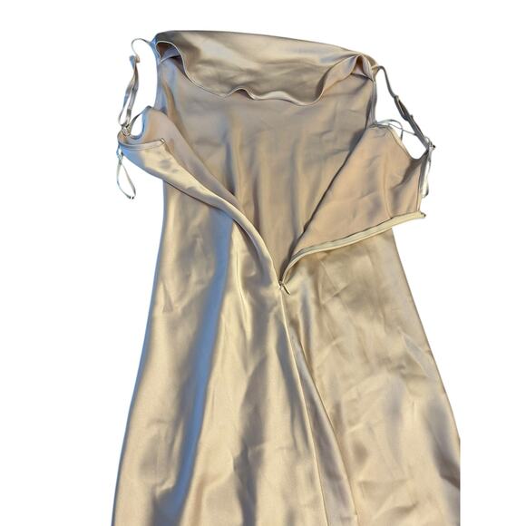 E.SSUE Champagne Satin Slip Dress - Size M - Picture 7 of 11